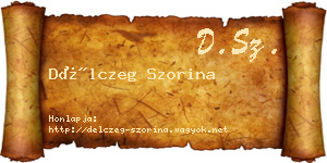 Délczeg Szorina névjegykártya